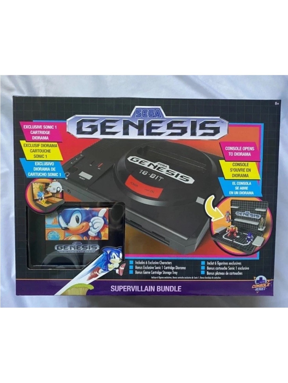 SEGA Genesis DIORAMA Console Heroes Supervillain Bundle - IN HAND NEW / SEALED